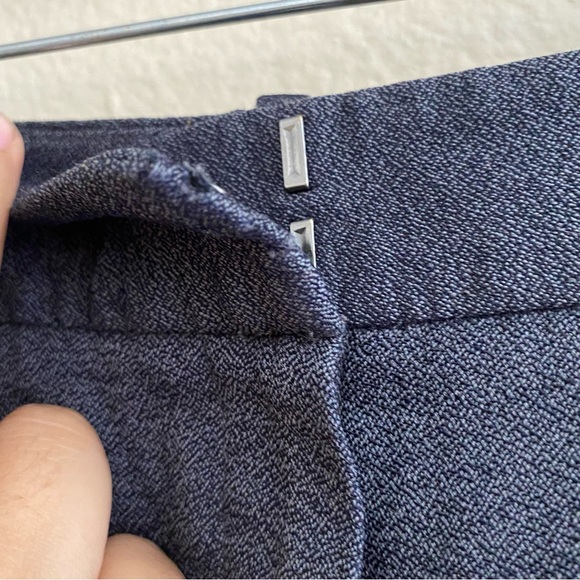 Theory Wool Blend Gray Straught Leg Trouser Pants Size 4 - Picture 4 of 10